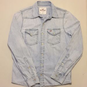 Men’s Pearl Snap Denim Shirt, Great Condition!
